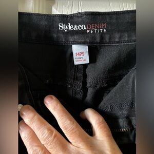 Style & co black jeans size 14PS.